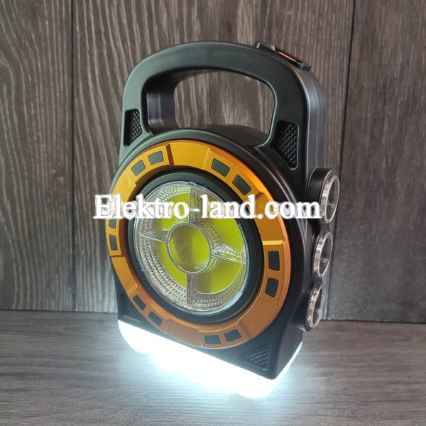 LED лампа HB-6678 фонарь аккумуляторный диодный фонарик на солнечной батареи, прожектор